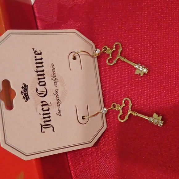 Jewelry - Juicy Couture Earings keys with rhinestones